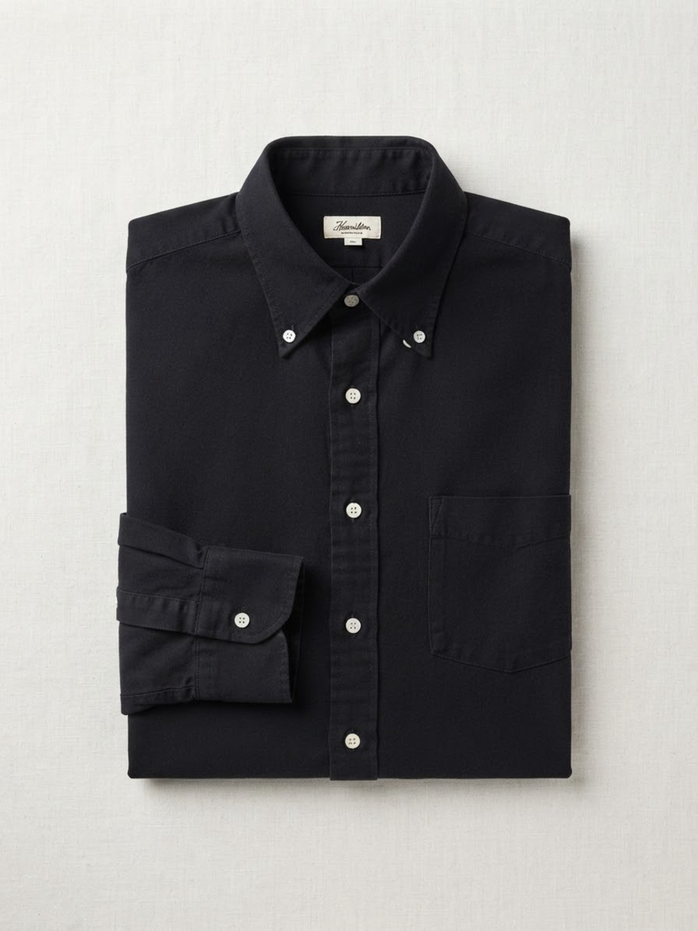 NWOT Hamilton Black Micro Corduroy Button Down